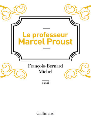 cover image of Le professeur Marcel Proust